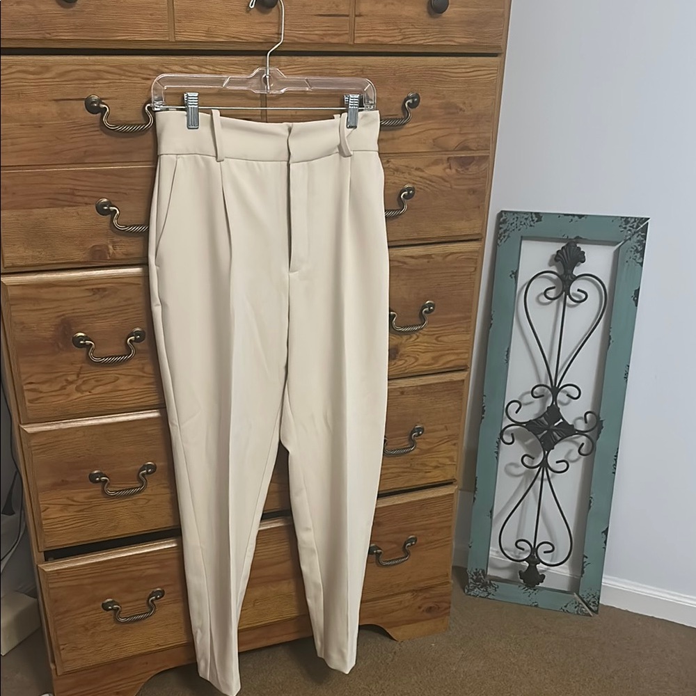 Elegant Cream Women's Pants